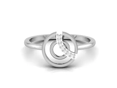 Diamond Ring For Women 3d Print Model 3D print model 15