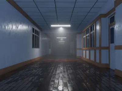 Schools Hole Low-poly 3D model