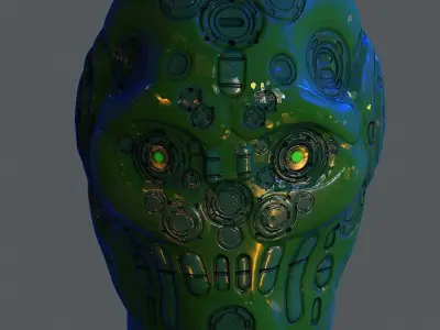 Gas mask helmet 3d model scifi Low-poly Low-poly 3D model Low-poly 3D model 56