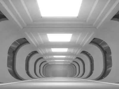 Sci Fi corridor 3D model 36