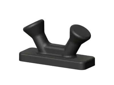 Mini set of shipyard bollards 3D print model