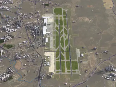 Guiyang - 3D Airport Model Low-poly 3D model