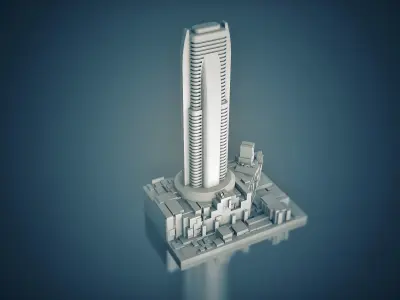 Sci-fi Diorama 3D print model