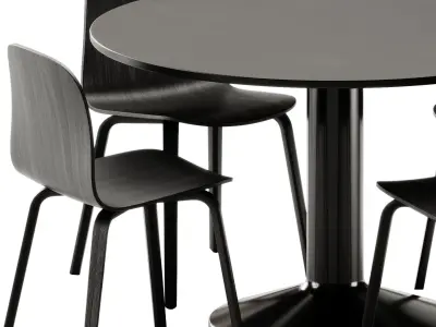 Midst Table and Visu Chair by Muuto 3D model