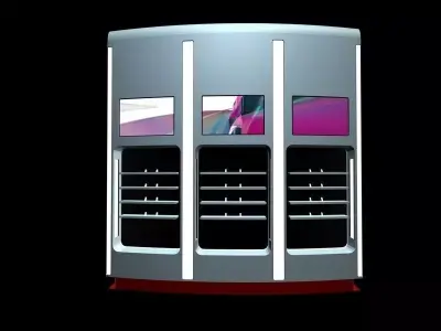 shop shelves multicolor 3D model