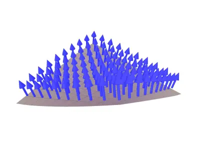 Normal on a Curved Surface V1 001 Low-poly 3D model
