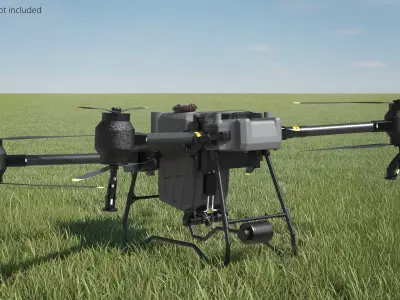  Heavy-Duty Agricultural Drone with 8 Rotors Black 