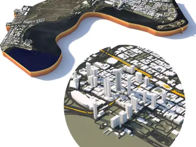 Perth City Australia 3D model