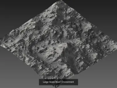 Large-Scale Moon Environments 3D Model Pack