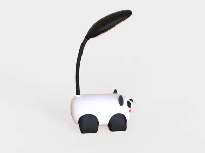Panda Desk Lamp Low-poly 3D model