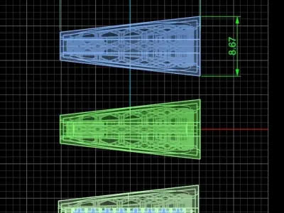 3 ring model vintage and unisex  3D print model