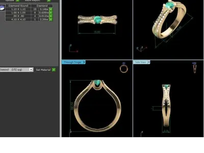 Diamond Ring For Women 3d Print Model 3D print model 70