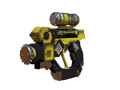 Sci-Fi Low Poly Gun 3D model