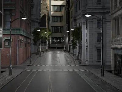 New City  Low-poly 3D model