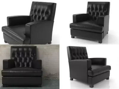 Hammercap High Armchair 3D model