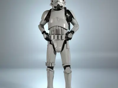 Stormtrooper Imperial assets Low-poly 3D model