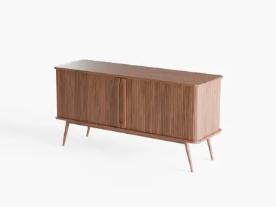2-door long sideboard cabinet Wapong Series 3D model