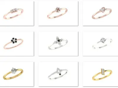 64 - 3DM  STL RING MODEL LESS THAN 2GM LIGHT WT  3D print model