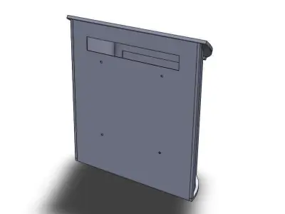 Postal box with ornaments 3D model