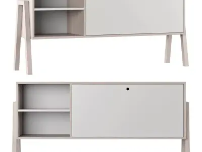 Dale 1 Door Sideboard Norden Home 3D model