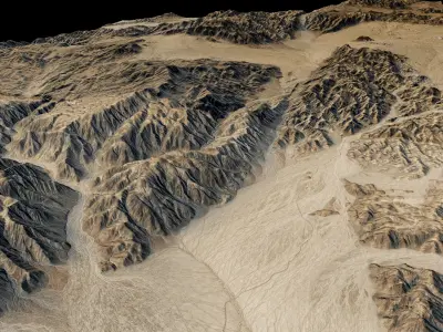 Joshua Tree National Park 3d model terrain 3D model