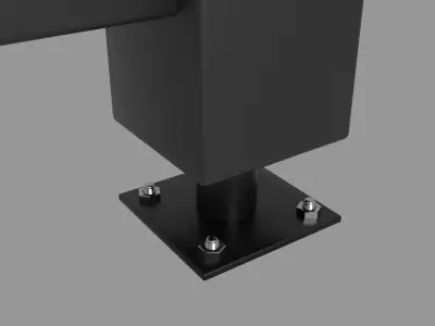 Aluminum swing gate 3D model purchase
