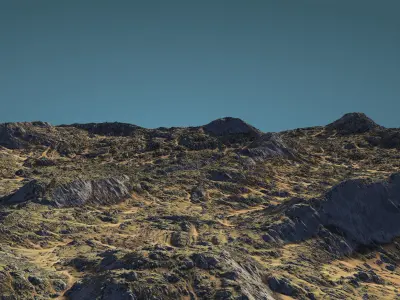 Highlands Heightmap Low-poly 3D model