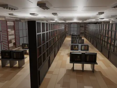 Book Store Low-poly 3D model