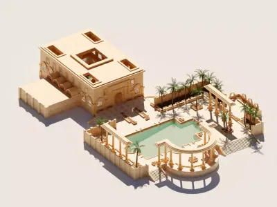 ancient bath 3D model