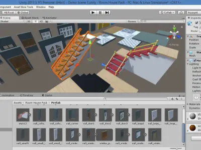 Room House Pack Low-poly 3D model