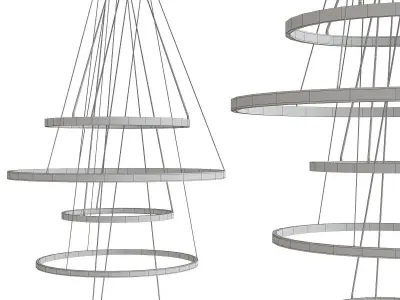Chandelier collection low poly 3d models Low-poly 3D model