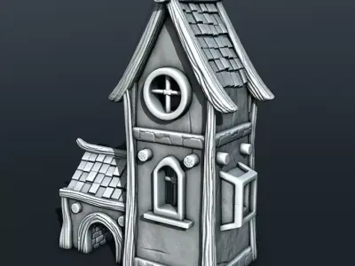 medieval house 3D print model