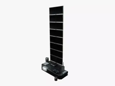 Satellite B06 Black Steel - SciFi Space Design Low-poly 3D model