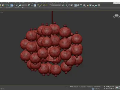 Kinkeldey Chandelier Satin Glass Lamp Low-poly 3D model