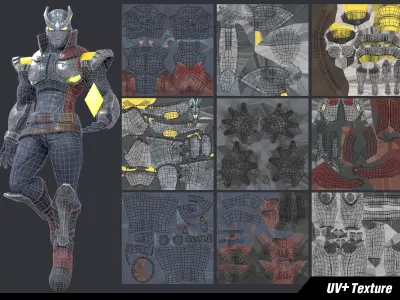 Zephiroth Character Design Low-poly 3D model