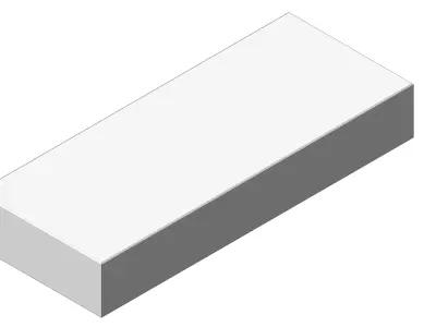 Concrete Block Step 100 40 15 Exterior Landscape Stair Element 3D model