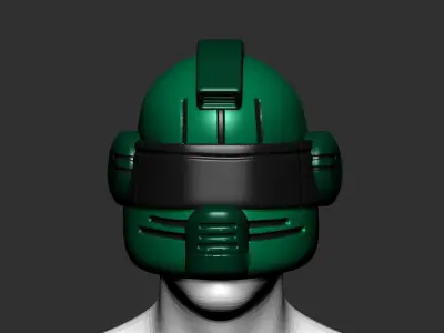 helmet high poly sculpt 3d printable  3D model 106