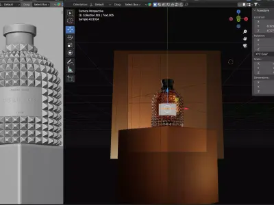 PERFUME MODELING AND LIGHTING SET 3D model 005 3D model