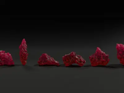 Crystal Rocks  game ready Low-poly 3D model
