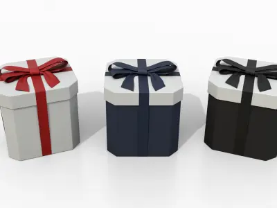  Gift Boxes - 5-Pack with Tied Ribbon Bow 