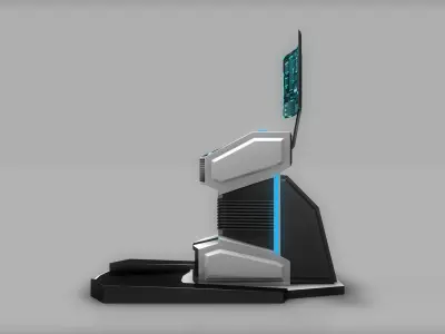 Sci Fi Computer Low-poly 3D model