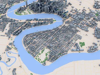 Brisbane City Australia 3D model
