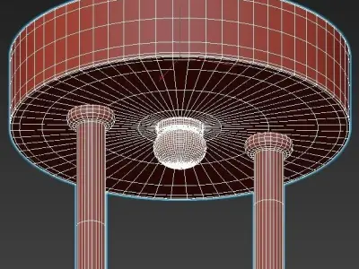 Vitaluce-V4944 two light semi-flush fixture with frosted glas... 3D model