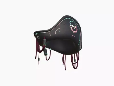 Cyberpunk Pirate Hat A04 - Character Design Low-poly 3D model