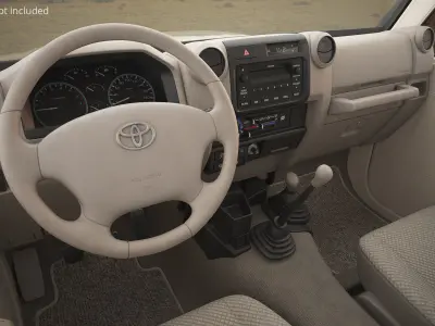  Toyota Land Cruiser 78 Emergency Ambulance White Rigged for Maya 