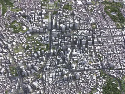 Seoul - 3D City Model Low-poly 3D model