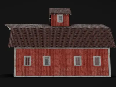 Barn 01 Low-poly 3D model