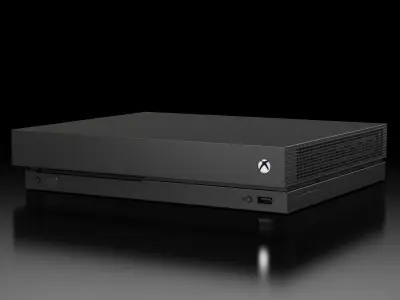 Microsoft Xbox One X Game Console Low-poly 3D model