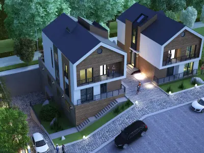VILLA MODERN 7D ARCHITECTURE Low-poly 3D model