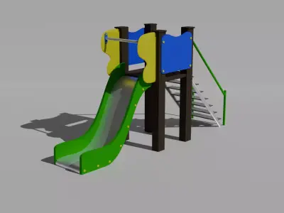Slide Low-poly 3D model get